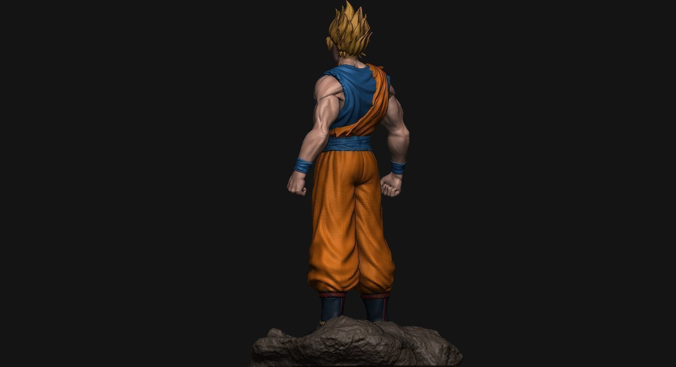 GOKU super saiyan v2 - dragonball super  3D print model_2