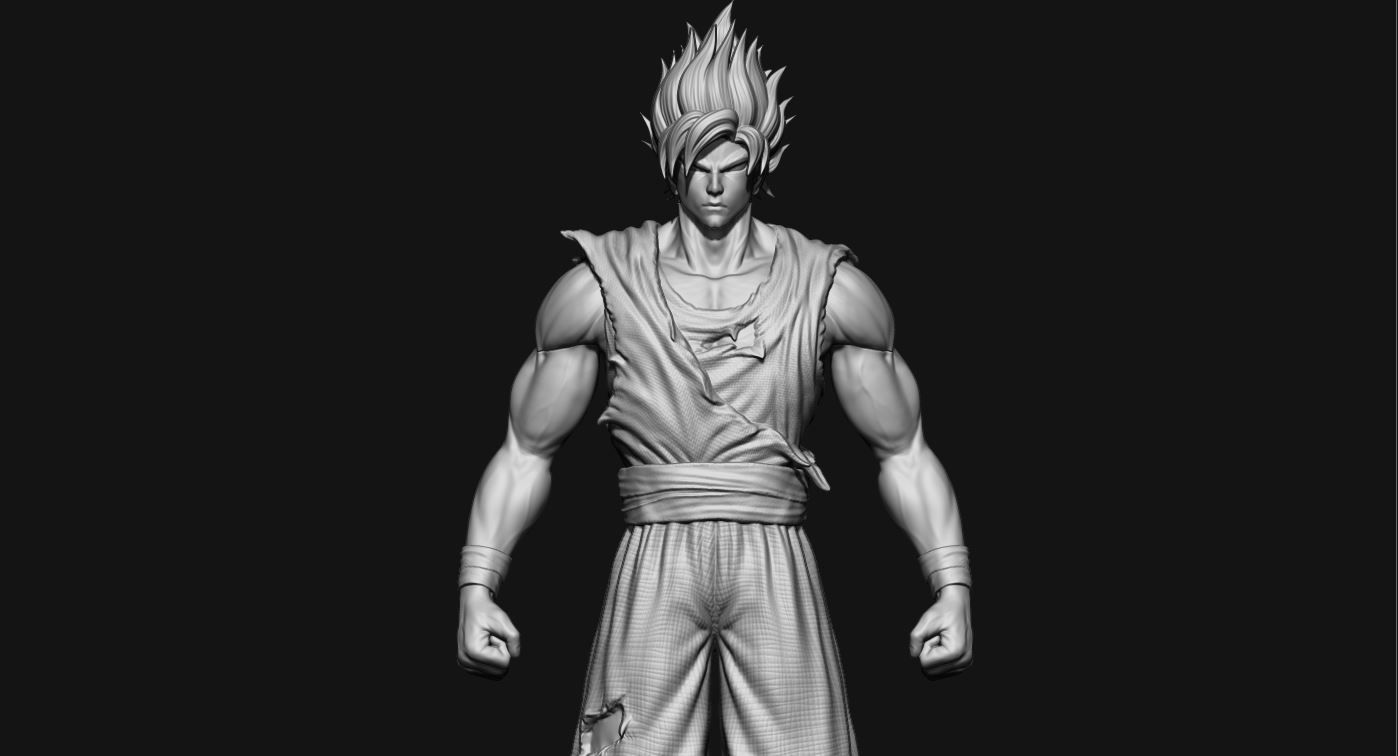 GOKU super saiyan v2 - dragonball super  3D print model_22