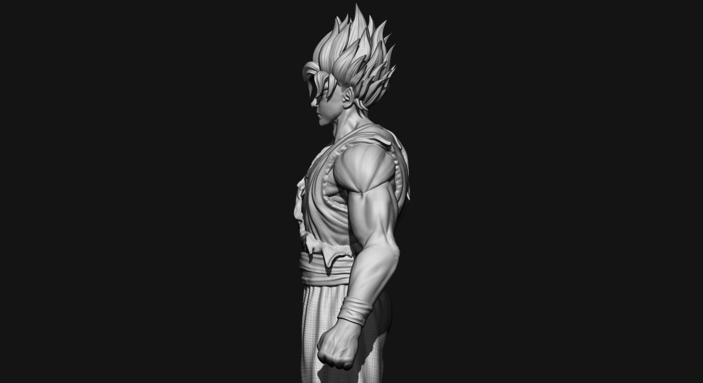 GOKU super saiyan v2 - dragonball super  3D print model_24
