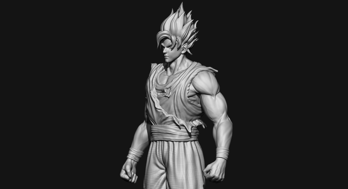 GOKU super saiyan v2 - dragonball super  3D print model_25