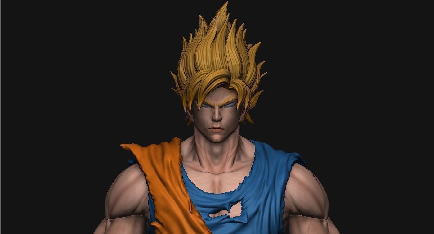 GOKU super saiyan v2 - dragonball super  3D print model_14