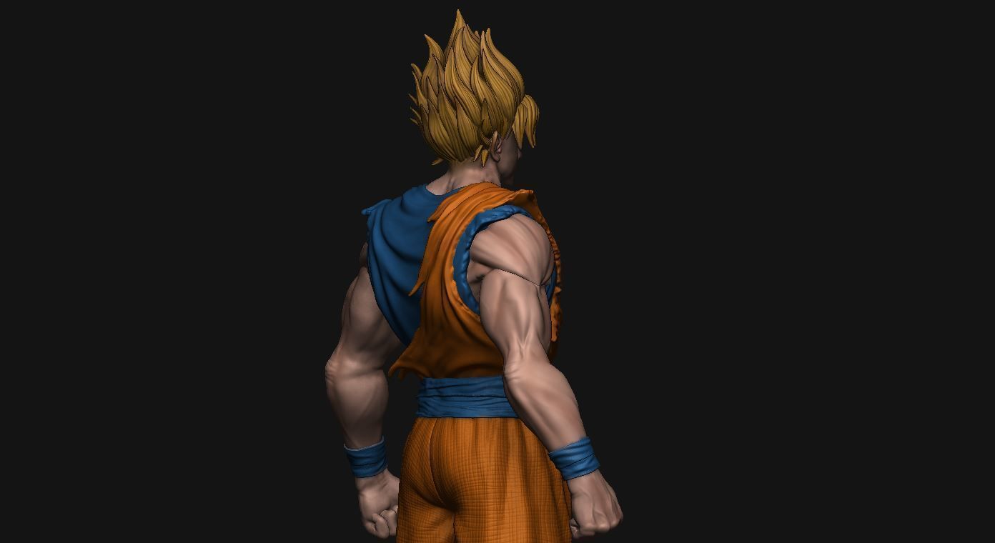 GOKU super saiyan v2 - dragonball super  3D print model_13