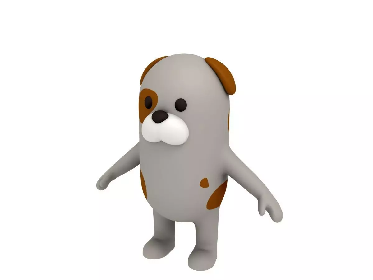 Cartoon Dog 3D model_0