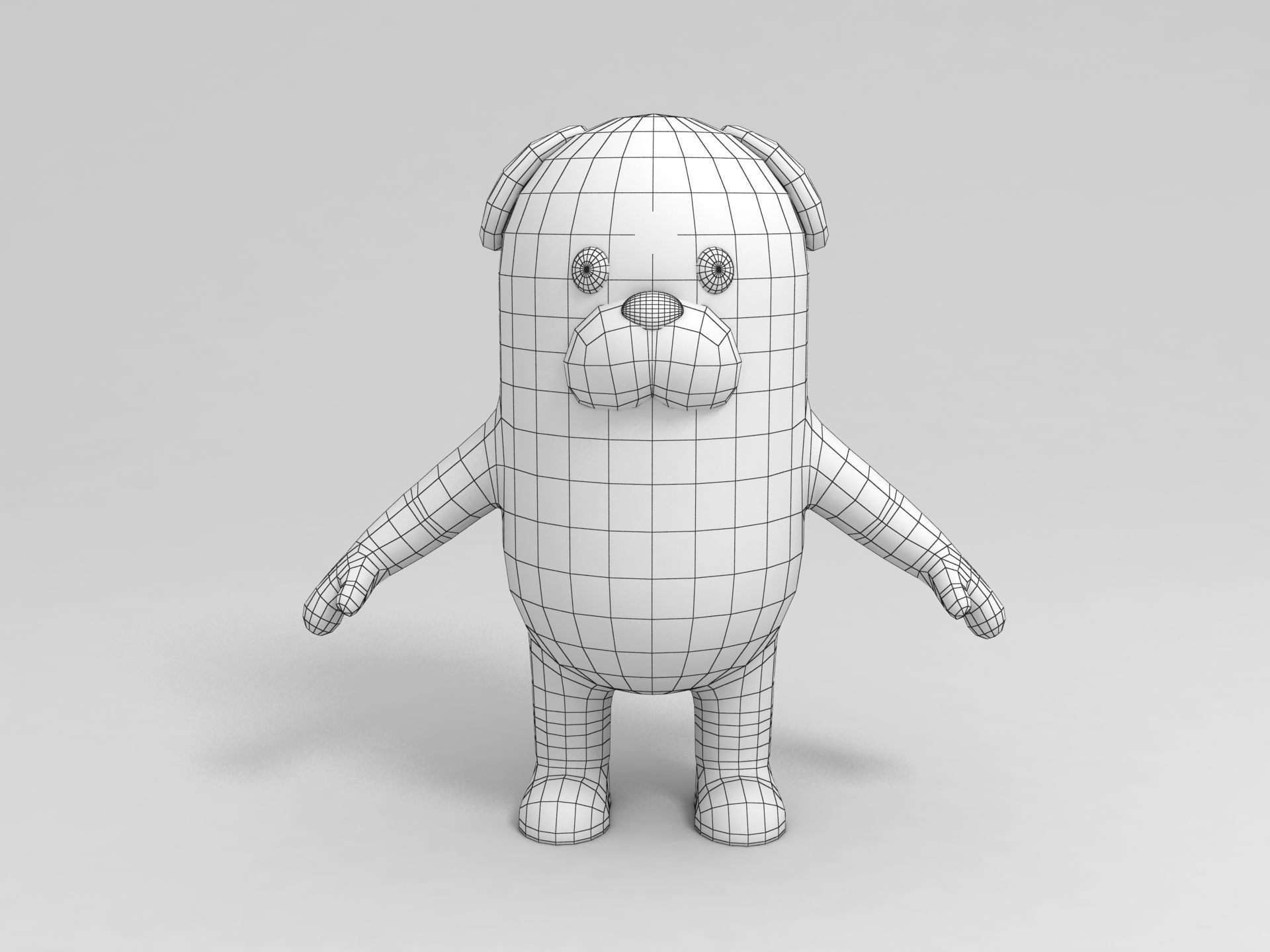 Cartoon Dog 3D model_9