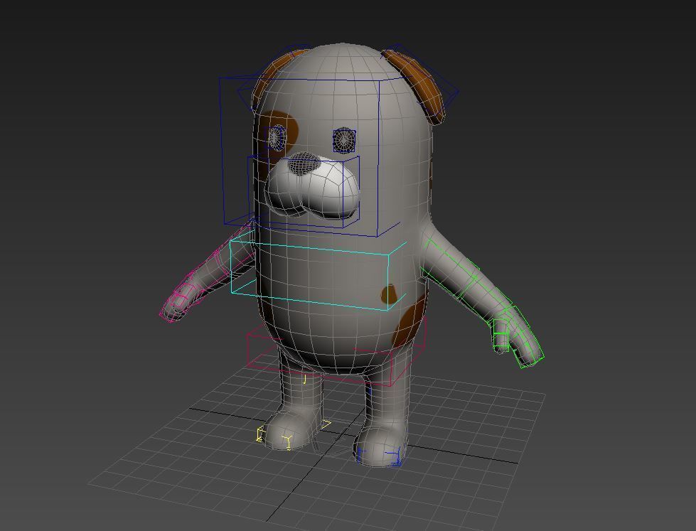 Rigged Cartoon Dog 3D model_14