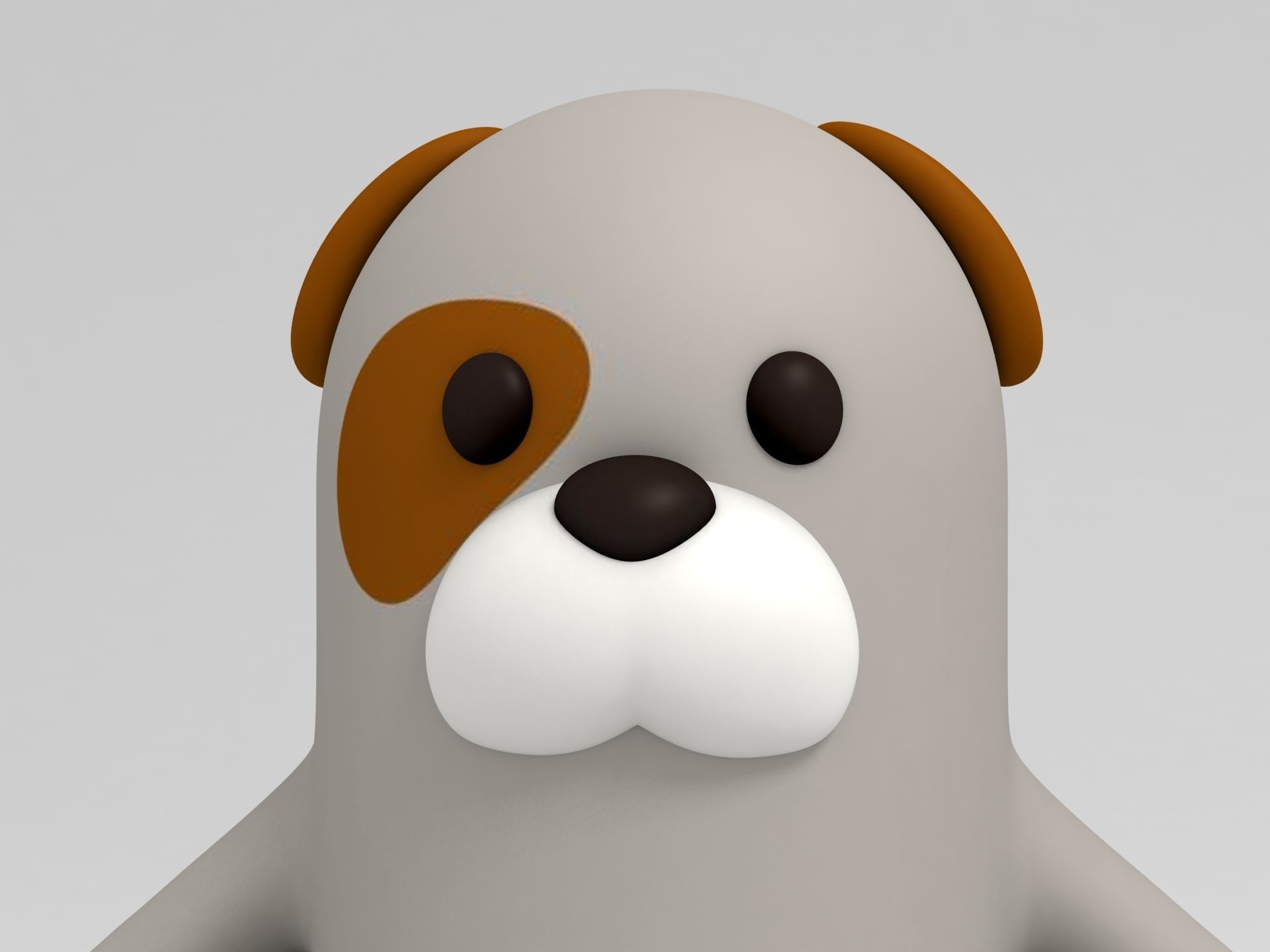 Rigged Cartoon Dog 3D model_10