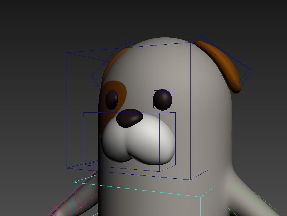 Rigged Cartoon Dog 3D model_15