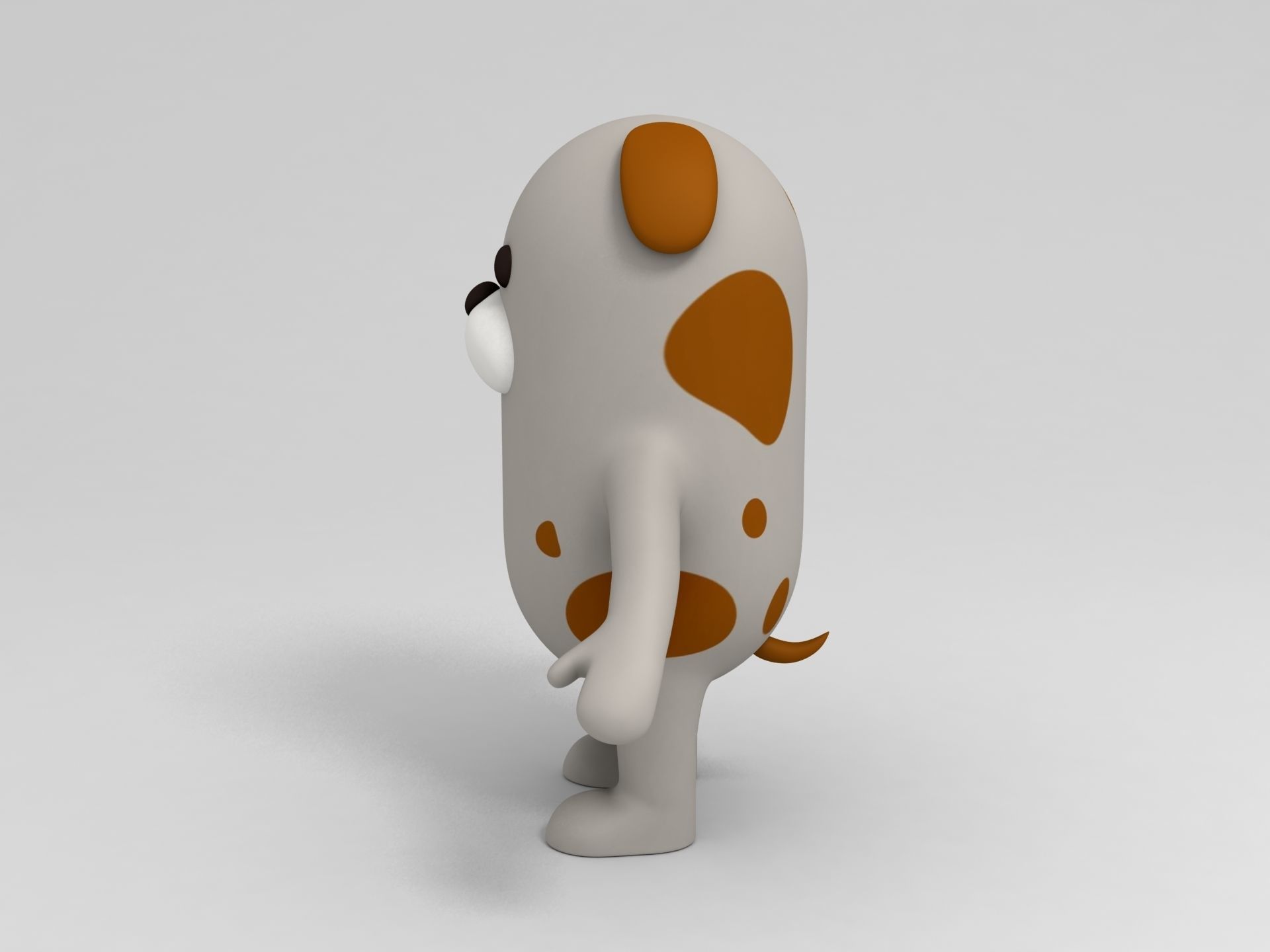 Rigged Cartoon Dog 3D model_9