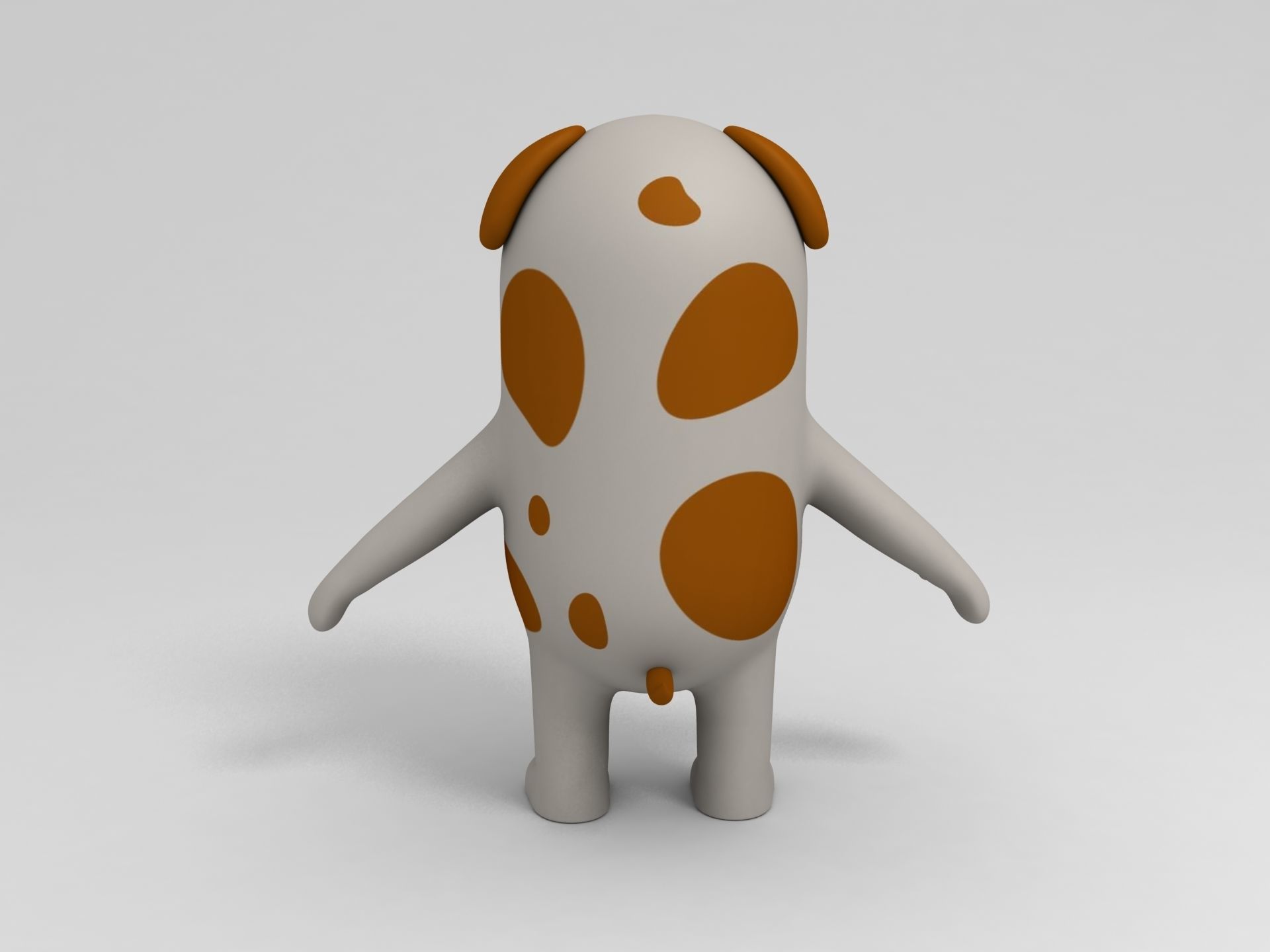Rigged Cartoon Dog 3D model_8