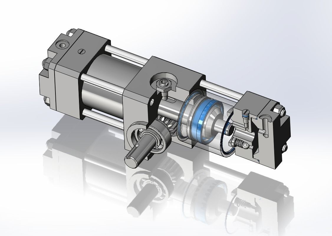 Pneumatic system Free 3D model_1