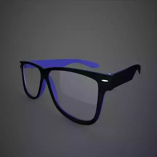 Glasses pair of with lenses 3D model