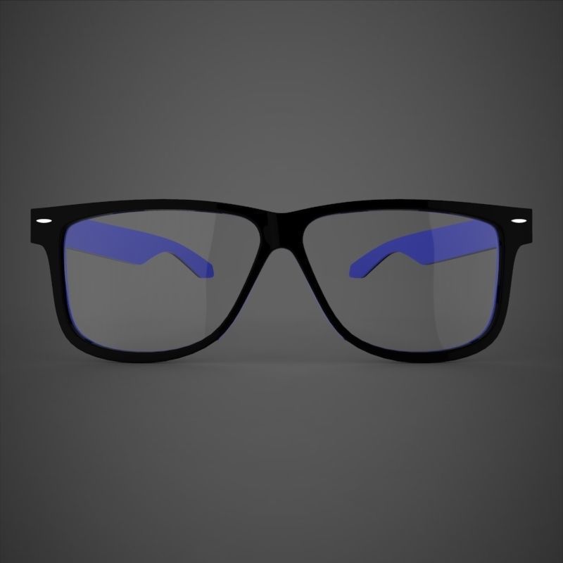 Glasses pair of with lenses 3D model_1
