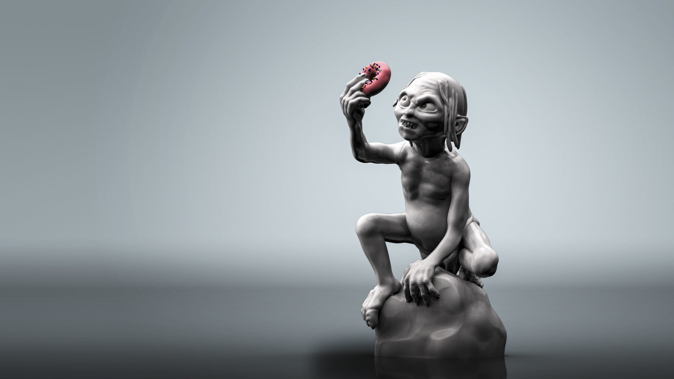 Chubby Gollum 3D print model_4