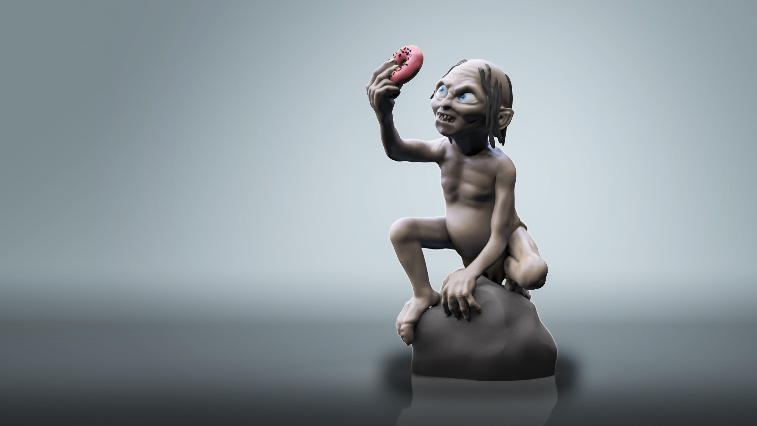 Chubby Gollum 3D print model_3