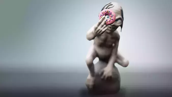Chubby Gollum 3D print model