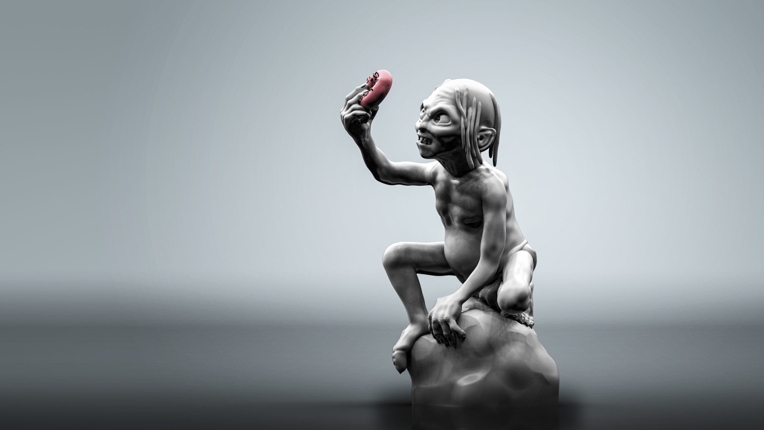 Chubby Gollum 3D print model_5