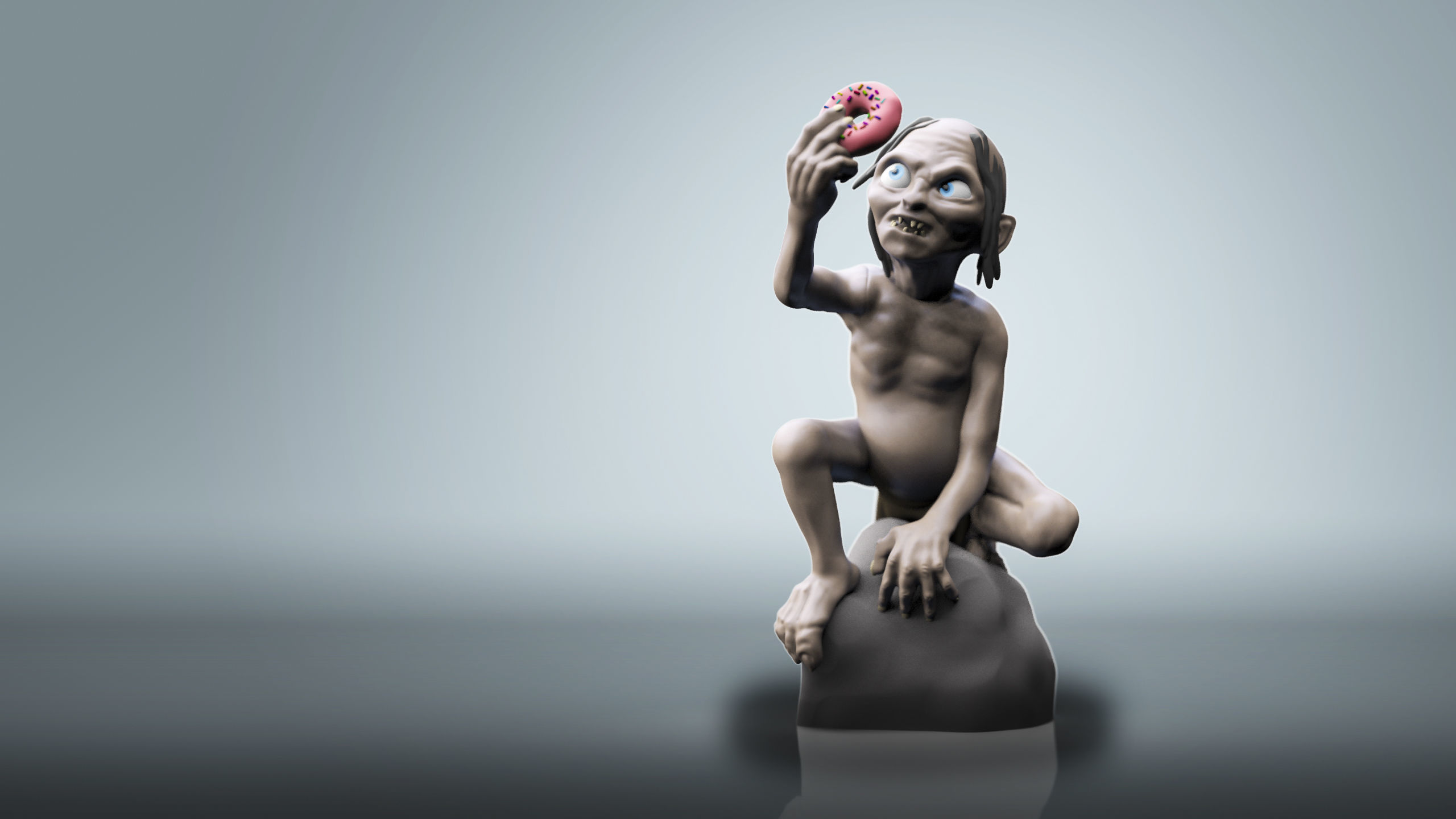 Chubby Gollum 3D print model_2
