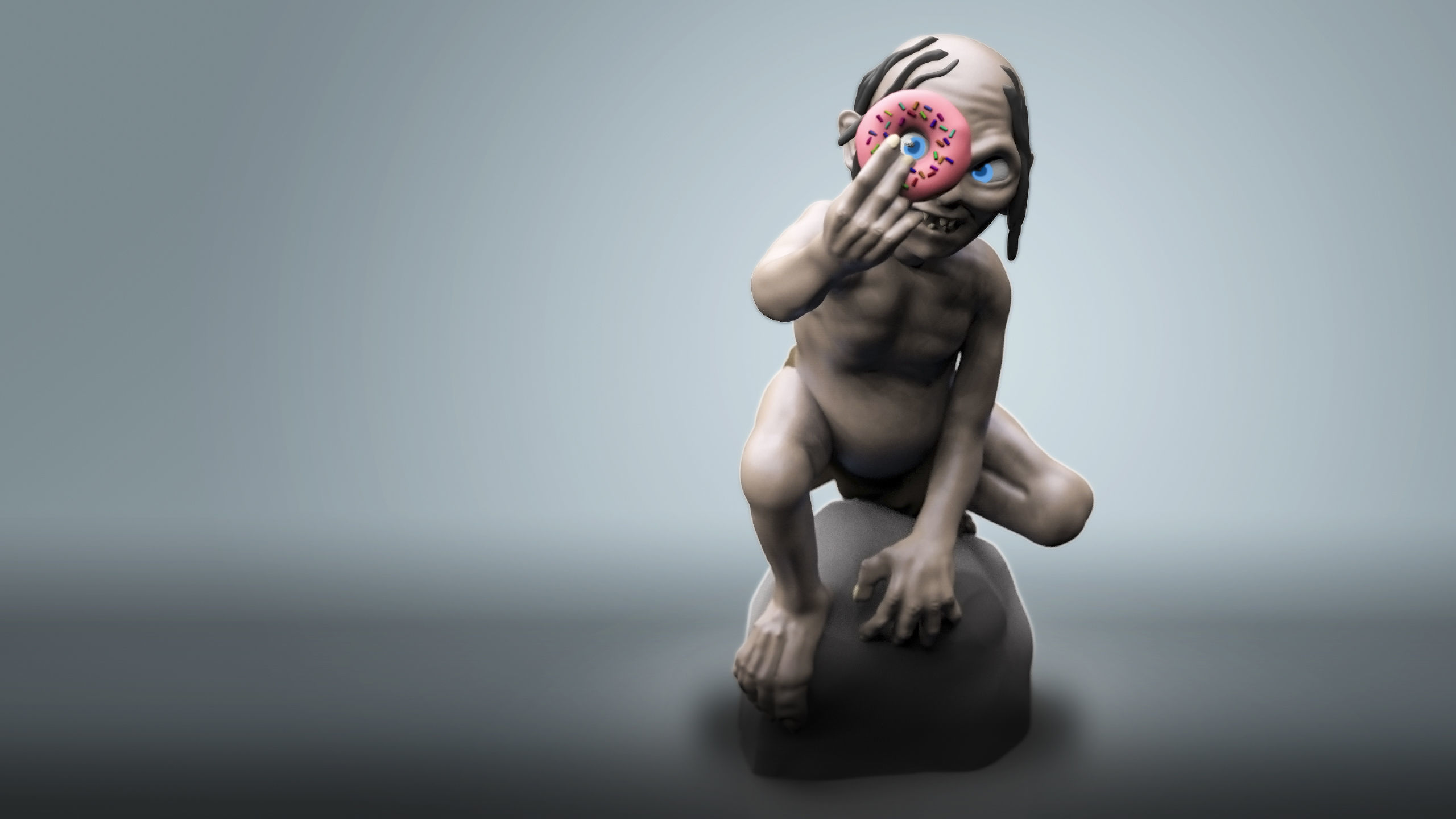 Chubby Gollum 3D print model_1