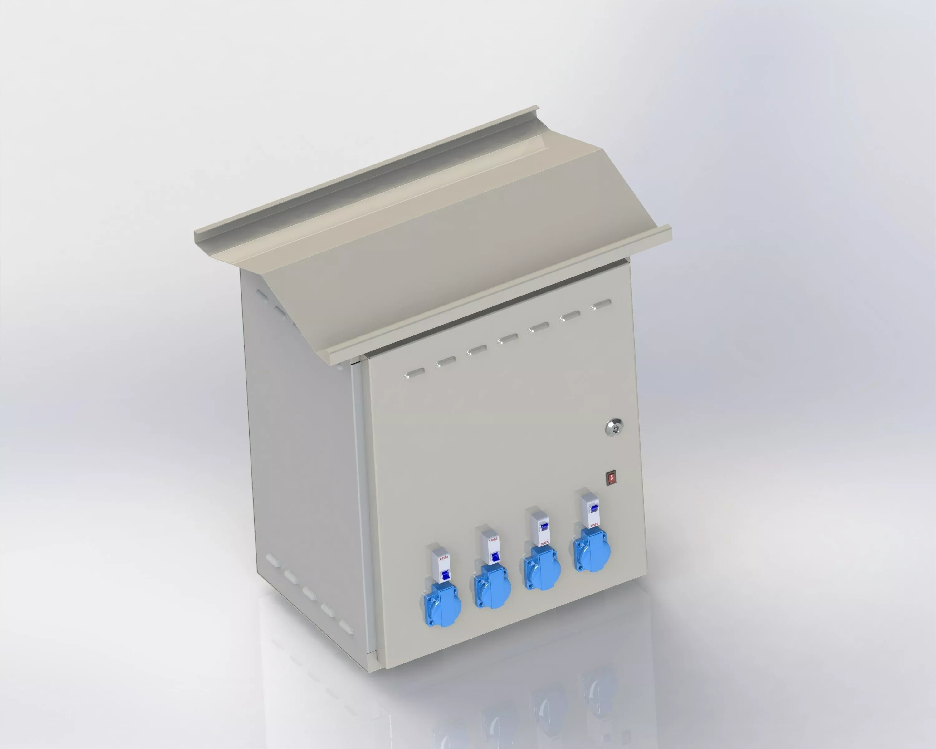Solar energy electric cabinet Free 3D model