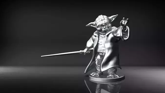 Yoda Bookend Free 3D print model