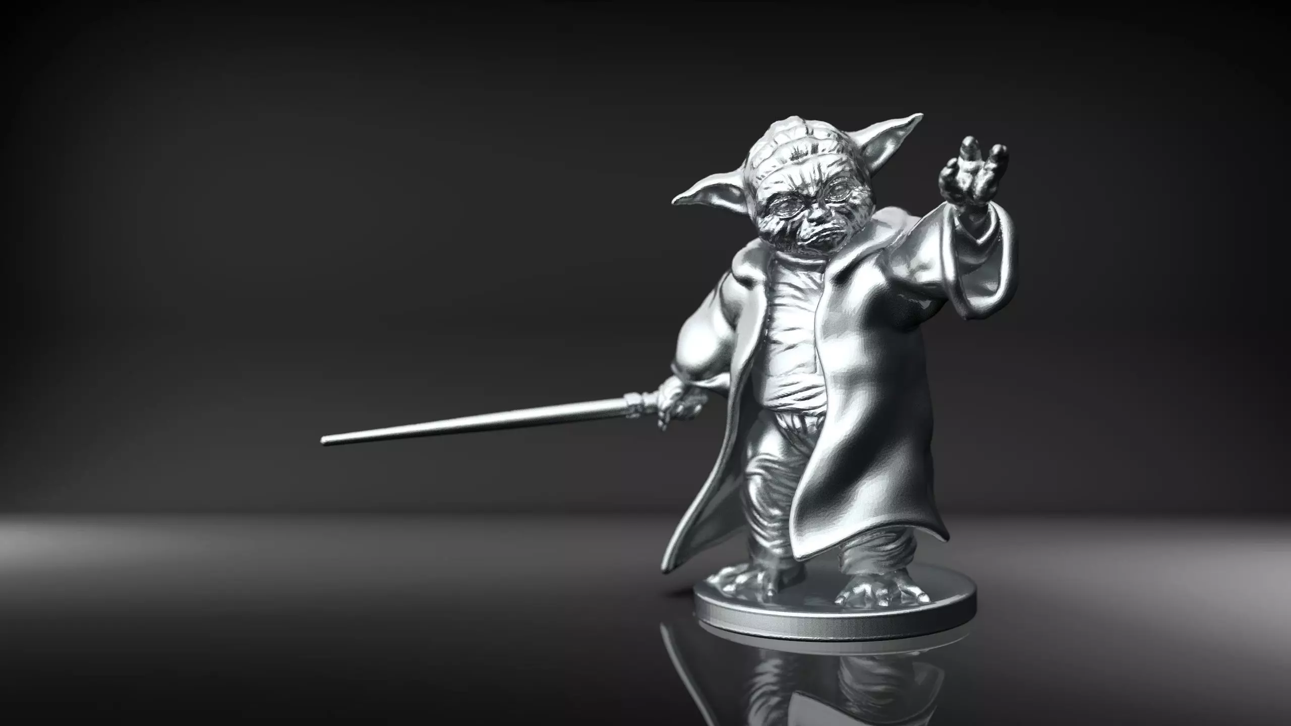 Yoda Bookend Free 3D print model_0