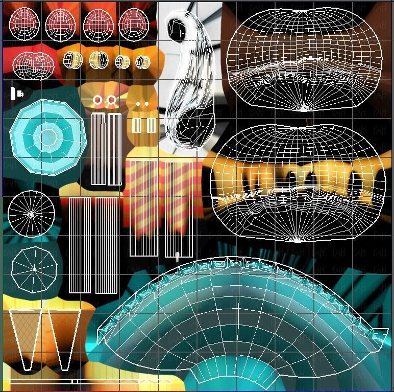 Ice cream cup Low-poly 3D model_41