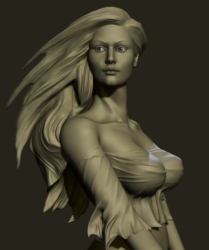sculpture girl 3D print  3D print model