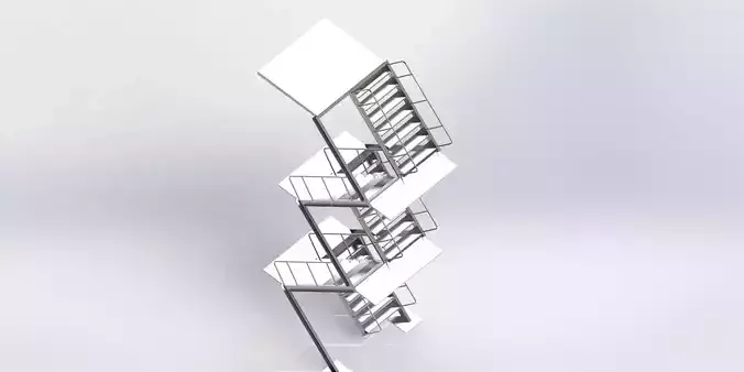 Steel staircase