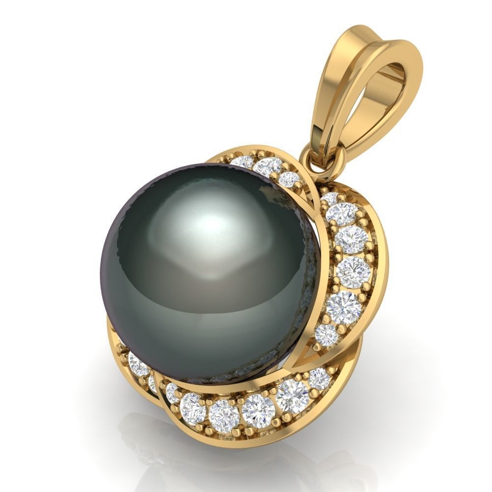 Pearl pendant 3D print model_2