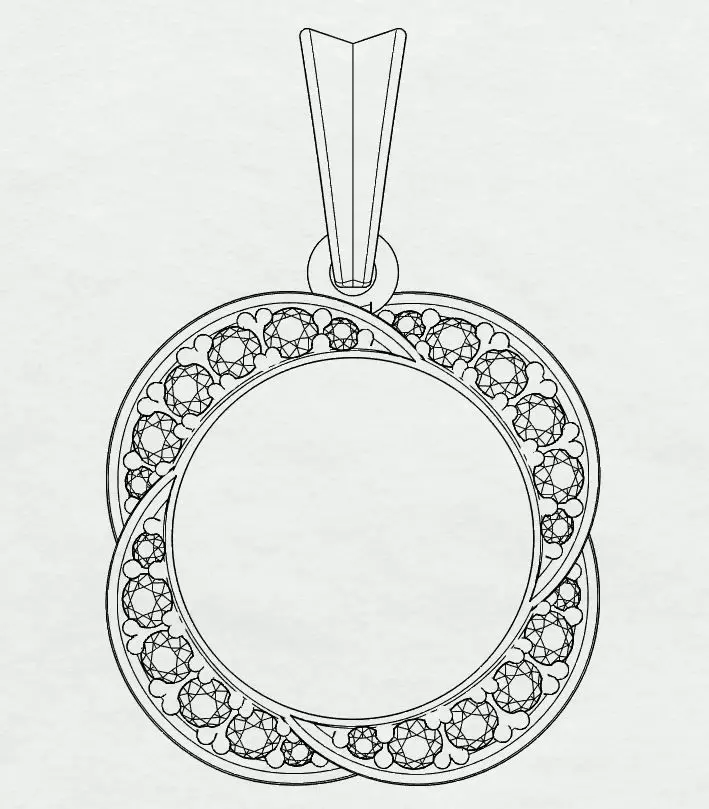 Pearl pendant 3D print model_0