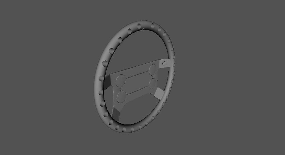 01 Volante 4 Bolas  Low-poly 3D model_5