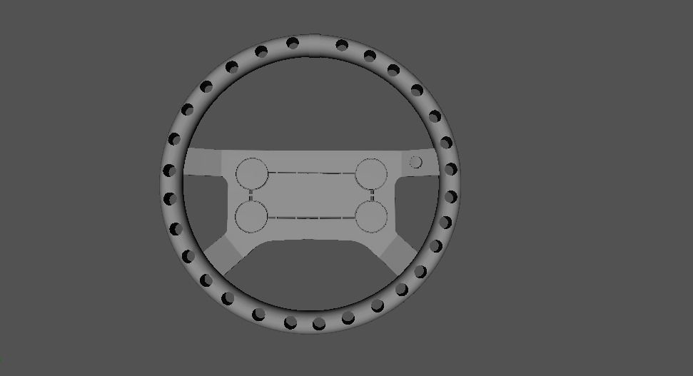 01 Volante 4 Bolas  Low-poly 3D model_4