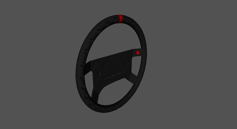 01 Volante 4 Bolas  Low-poly 3D model_2