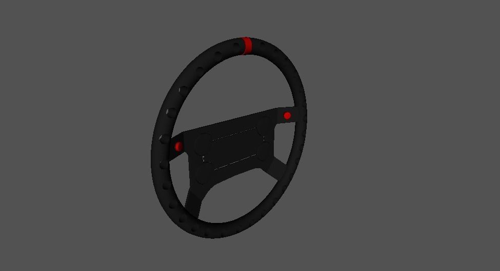 02 Volante 4 Bolas Low-poly 3D model_3