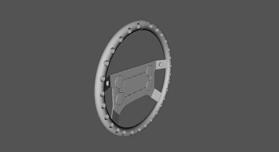 02 Volante 4 Bolas Low-poly 3D model_5