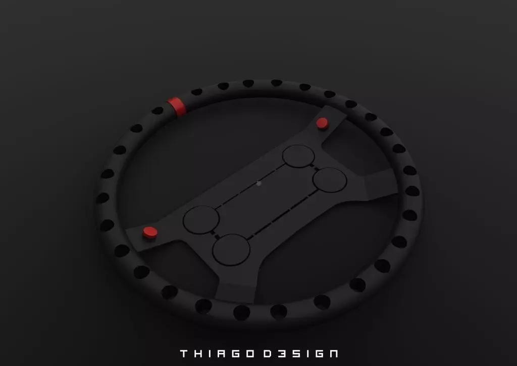 02 Volante 4 Bolas Low-poly 3D model_0