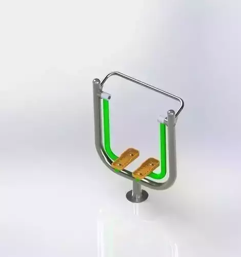 Parking bicycle rack with two handles and handle