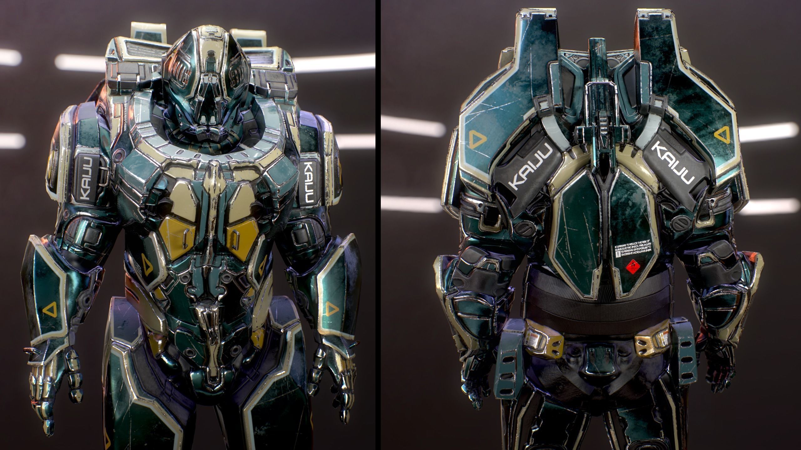 Sci-Fi Armor 9 Low-poly 3D model_3
