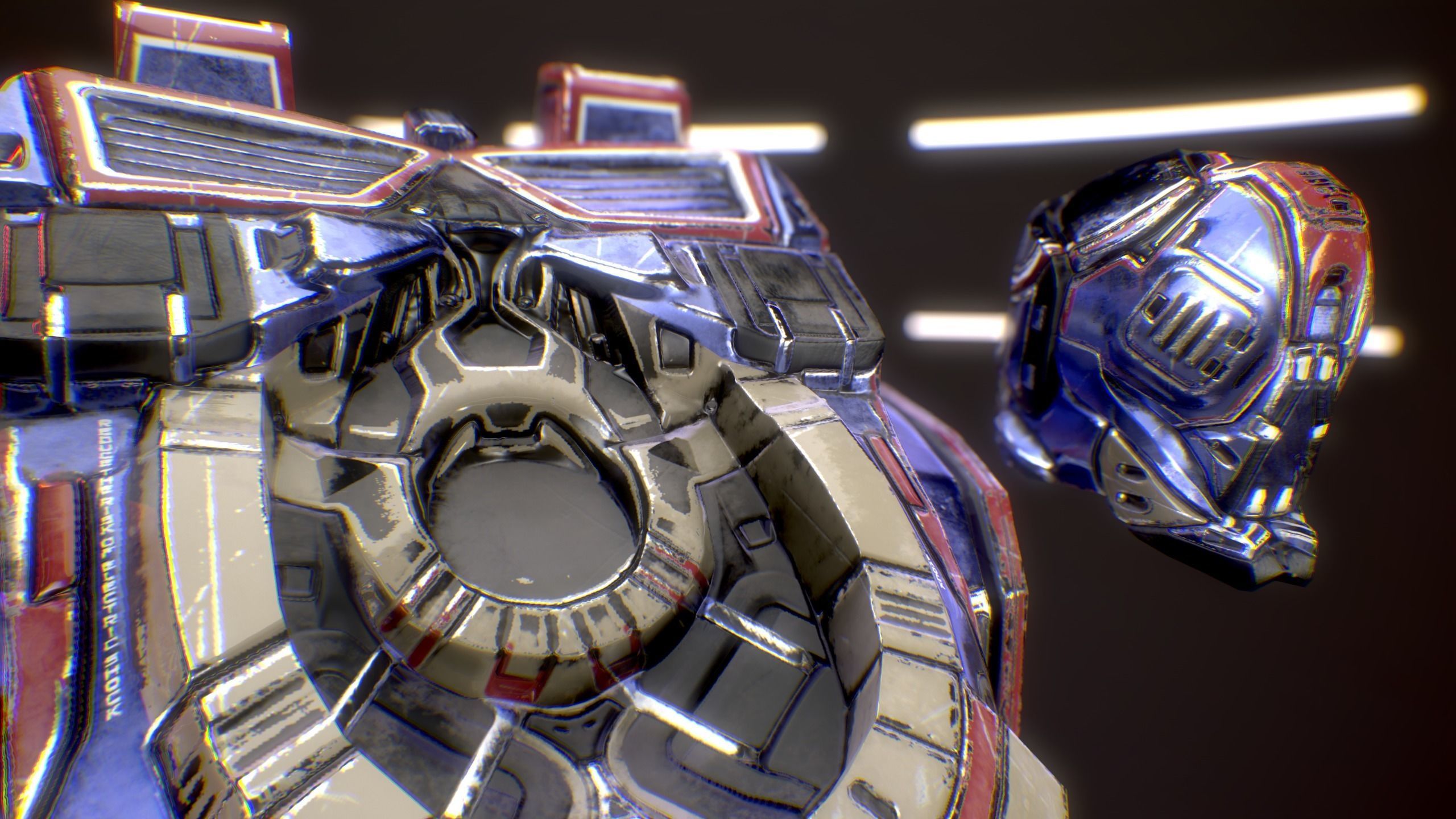 Sci-Fi Armor 9 Low-poly 3D model_23