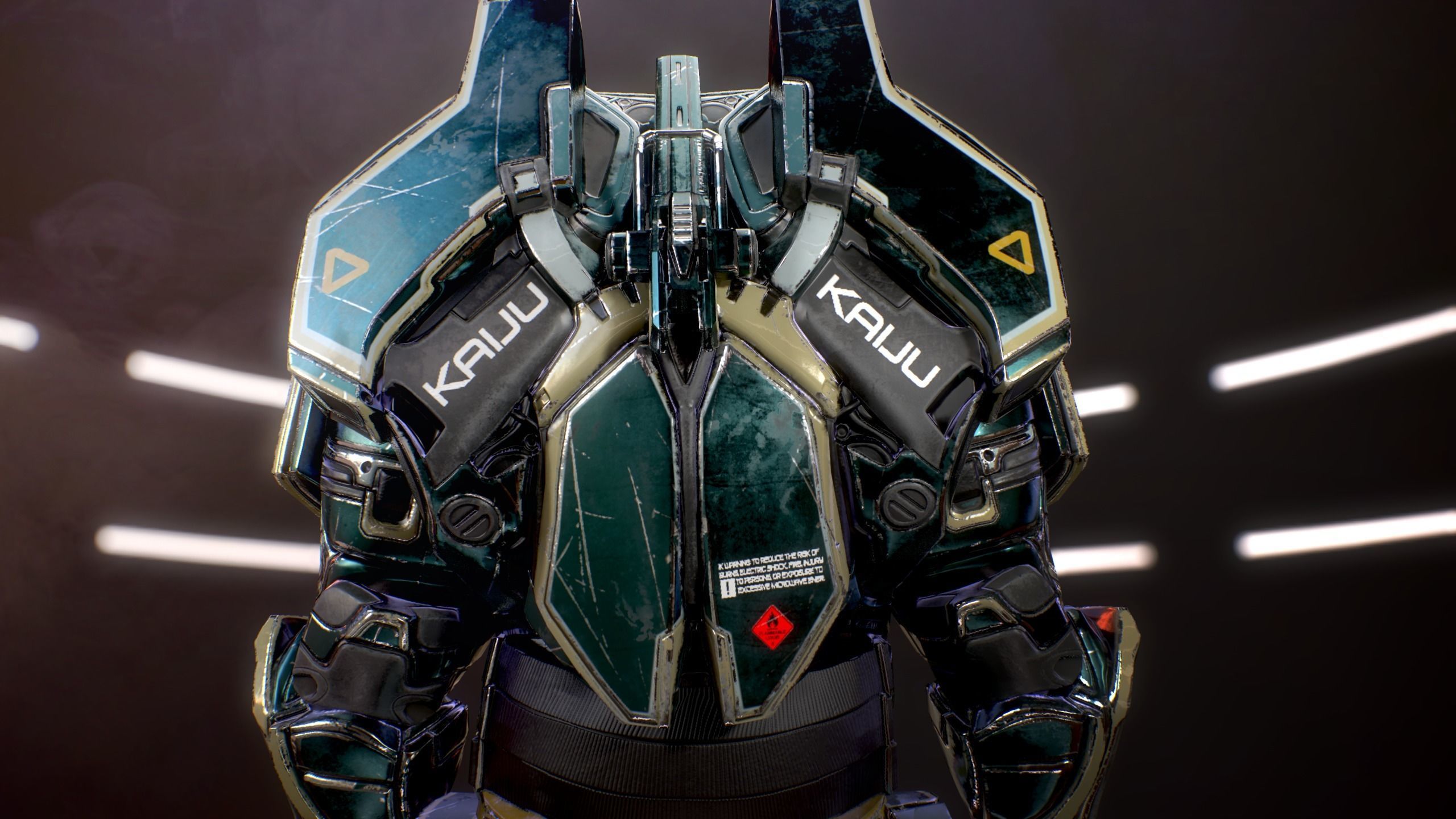 Sci-Fi Armor 9 Low-poly 3D model_10