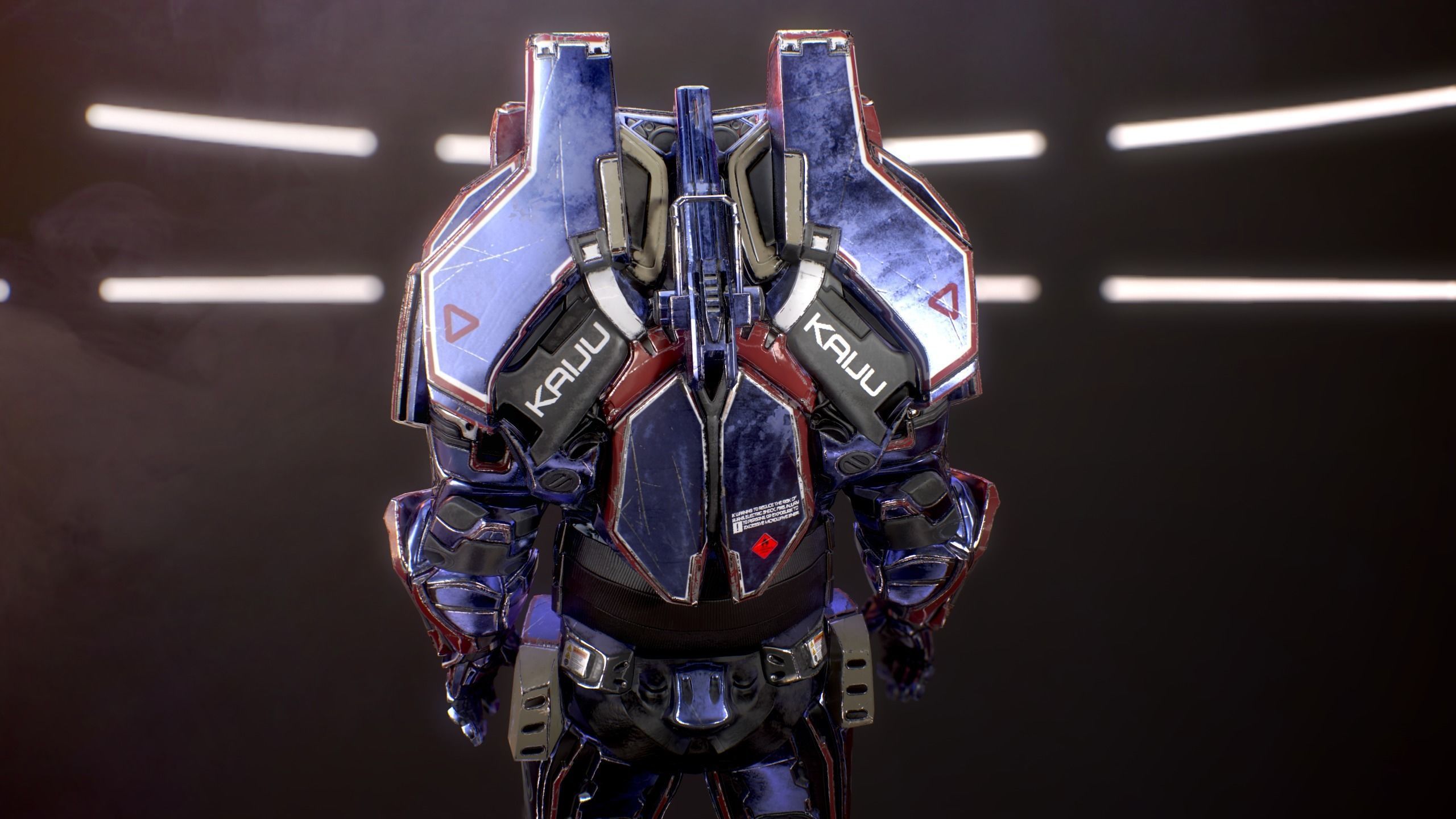 Sci-Fi Armor 9 Low-poly 3D model_9
