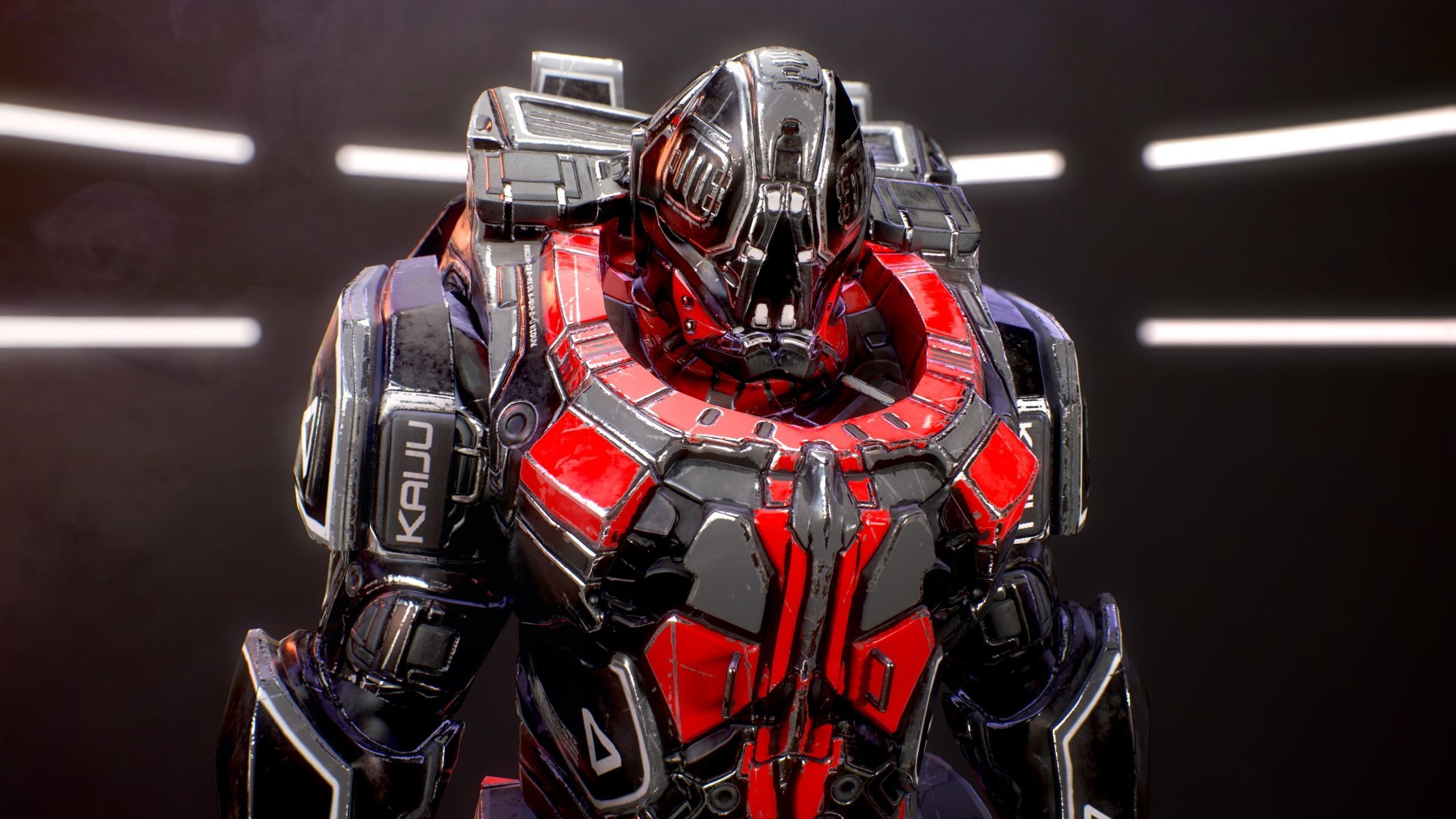 Sci-Fi Armor 9 Low-poly 3D model_13