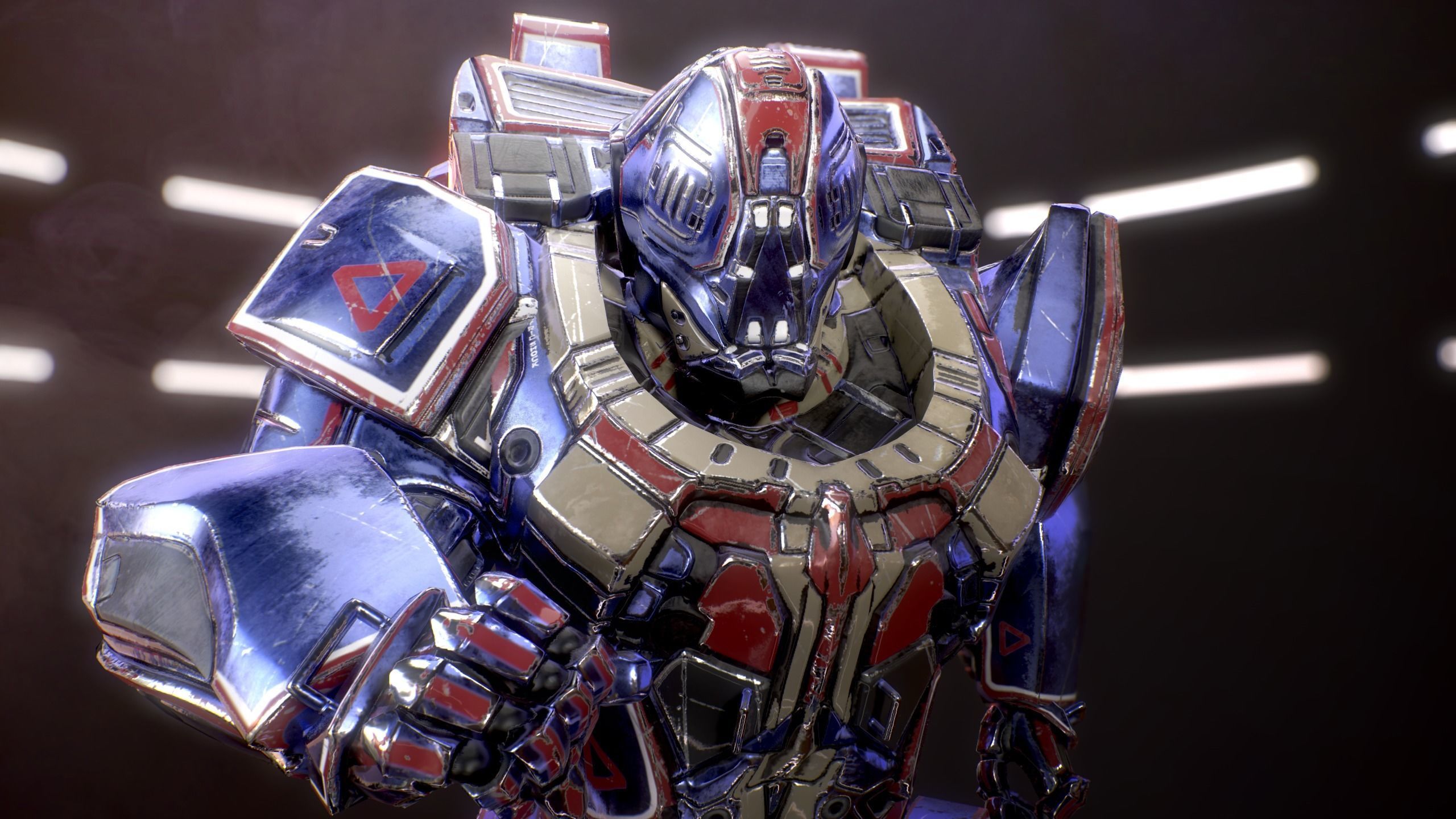 Sci-Fi Armor 9 Low-poly 3D model_8