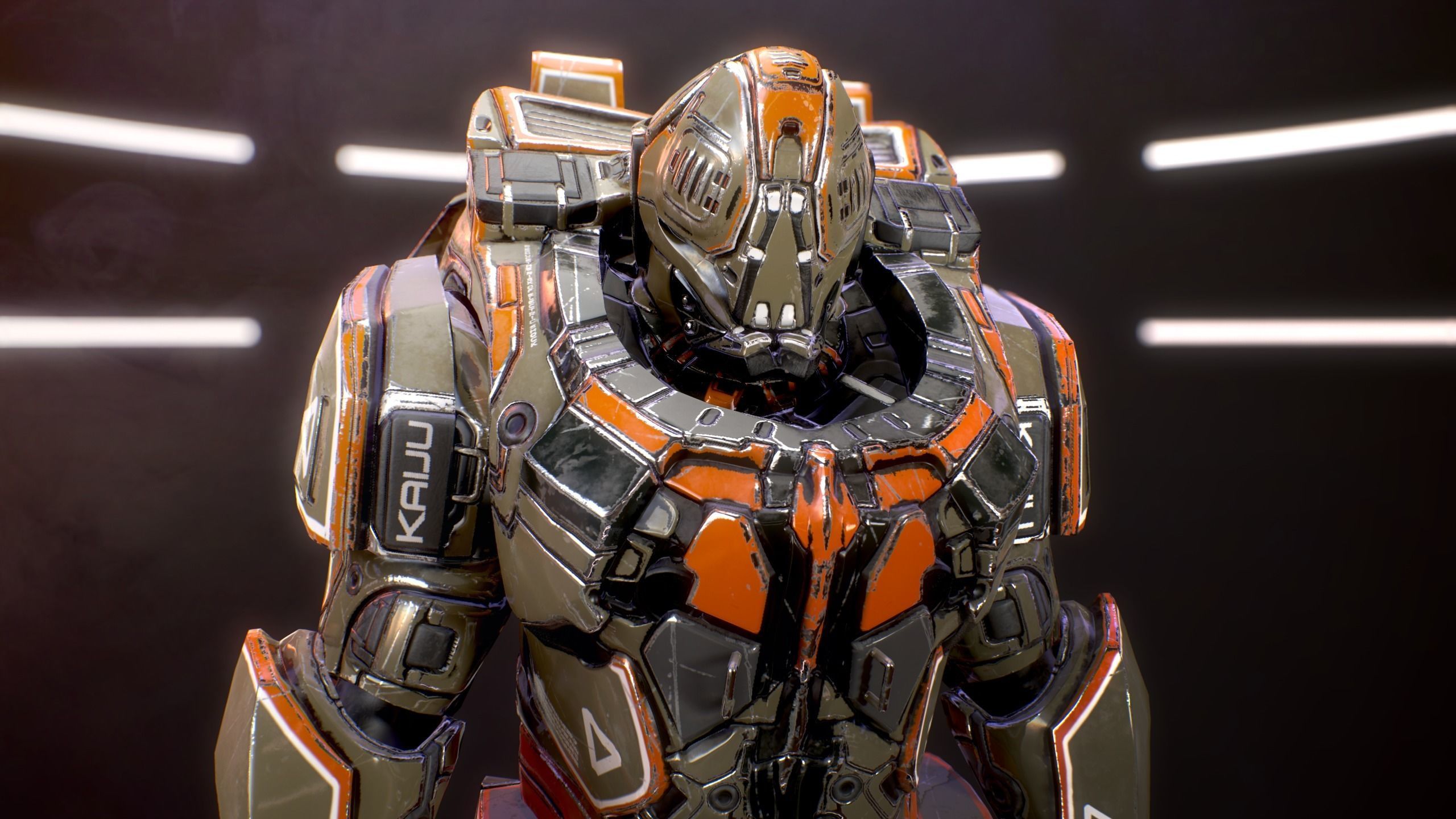 Sci-Fi Armor 9 Low-poly 3D model_12