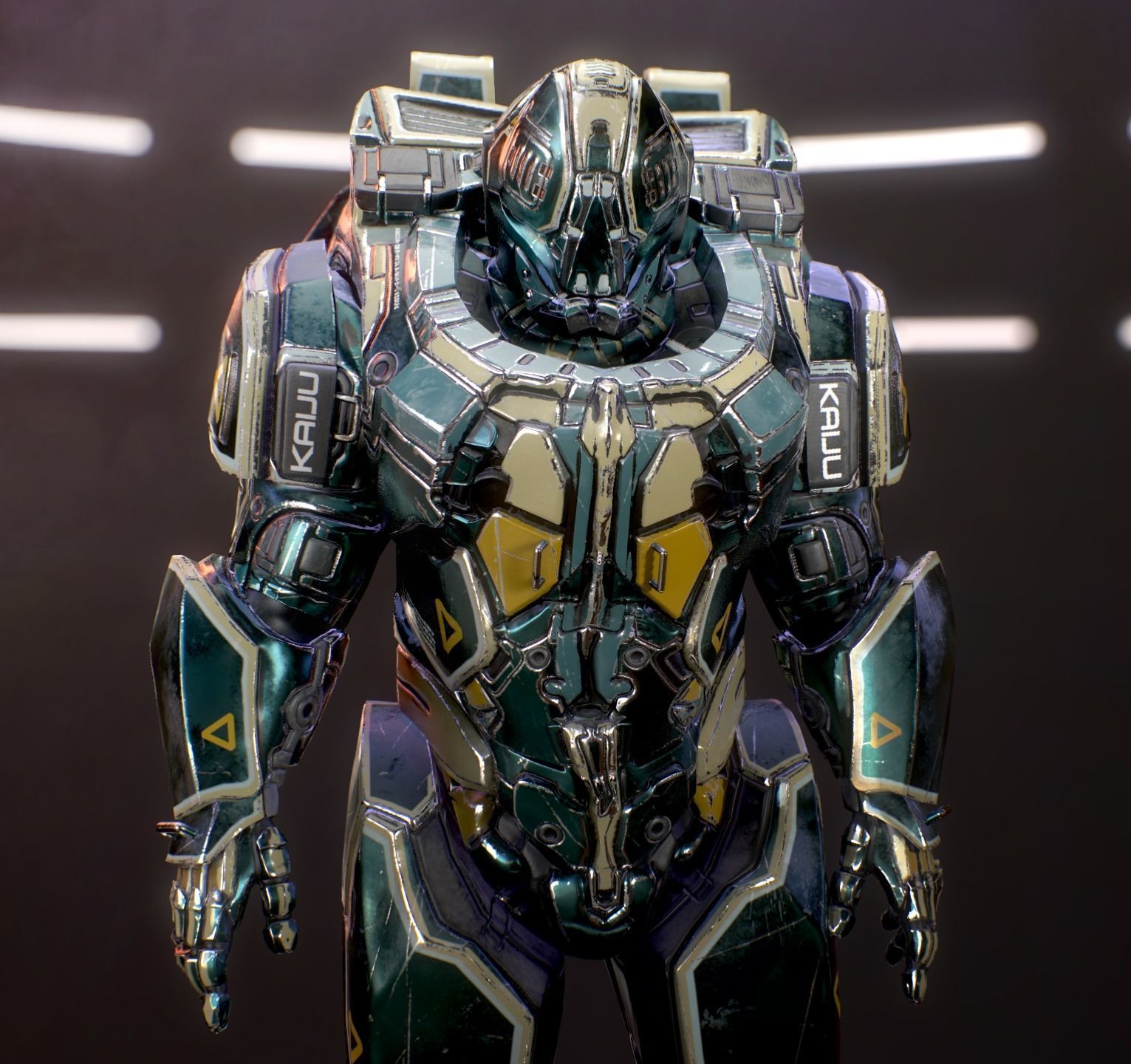 Sci-Fi Armor 9 Low-poly 3D model_20