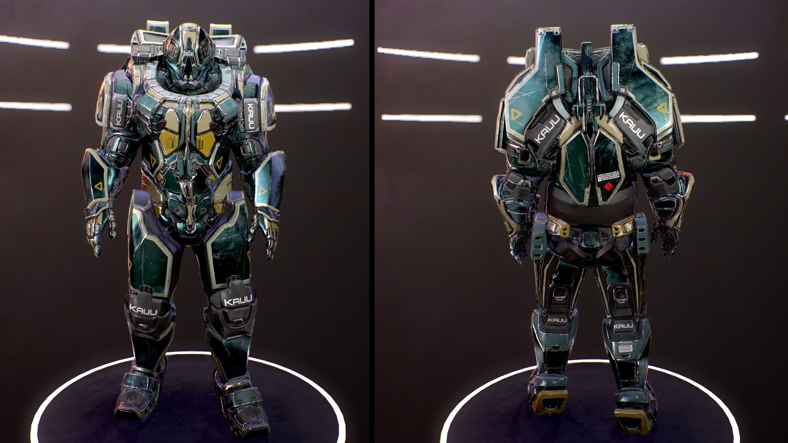 Sci-Fi Armor 9 Low-poly 3D model_5