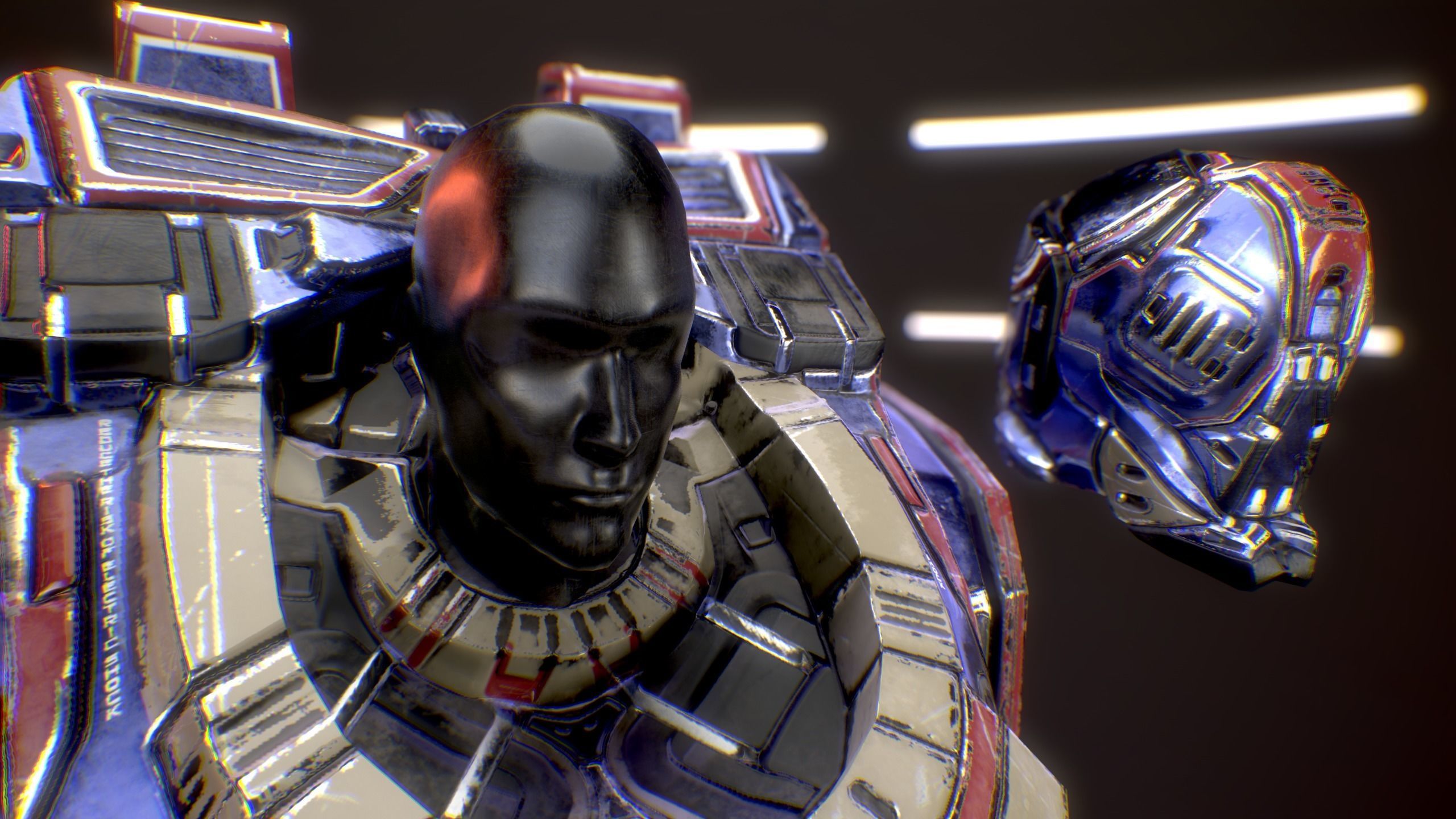 Sci-Fi Armor 9 Low-poly 3D model_24