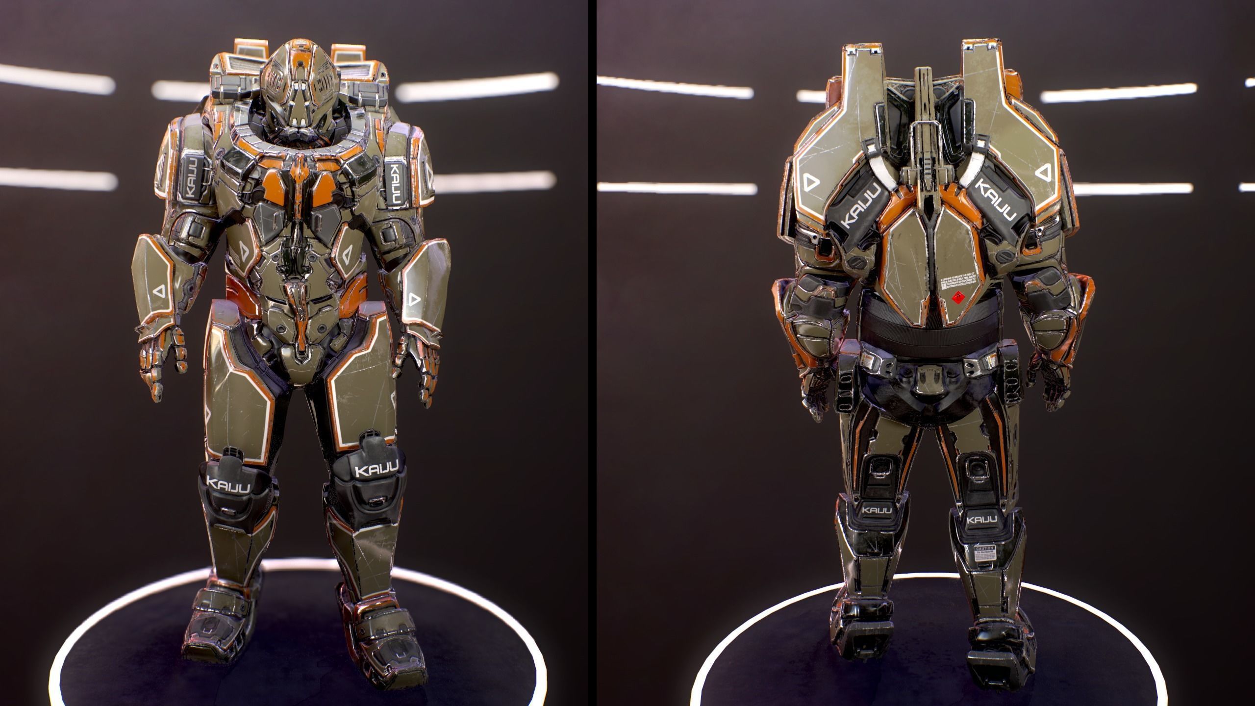 Sci-Fi Armor 9 Low-poly 3D model_4