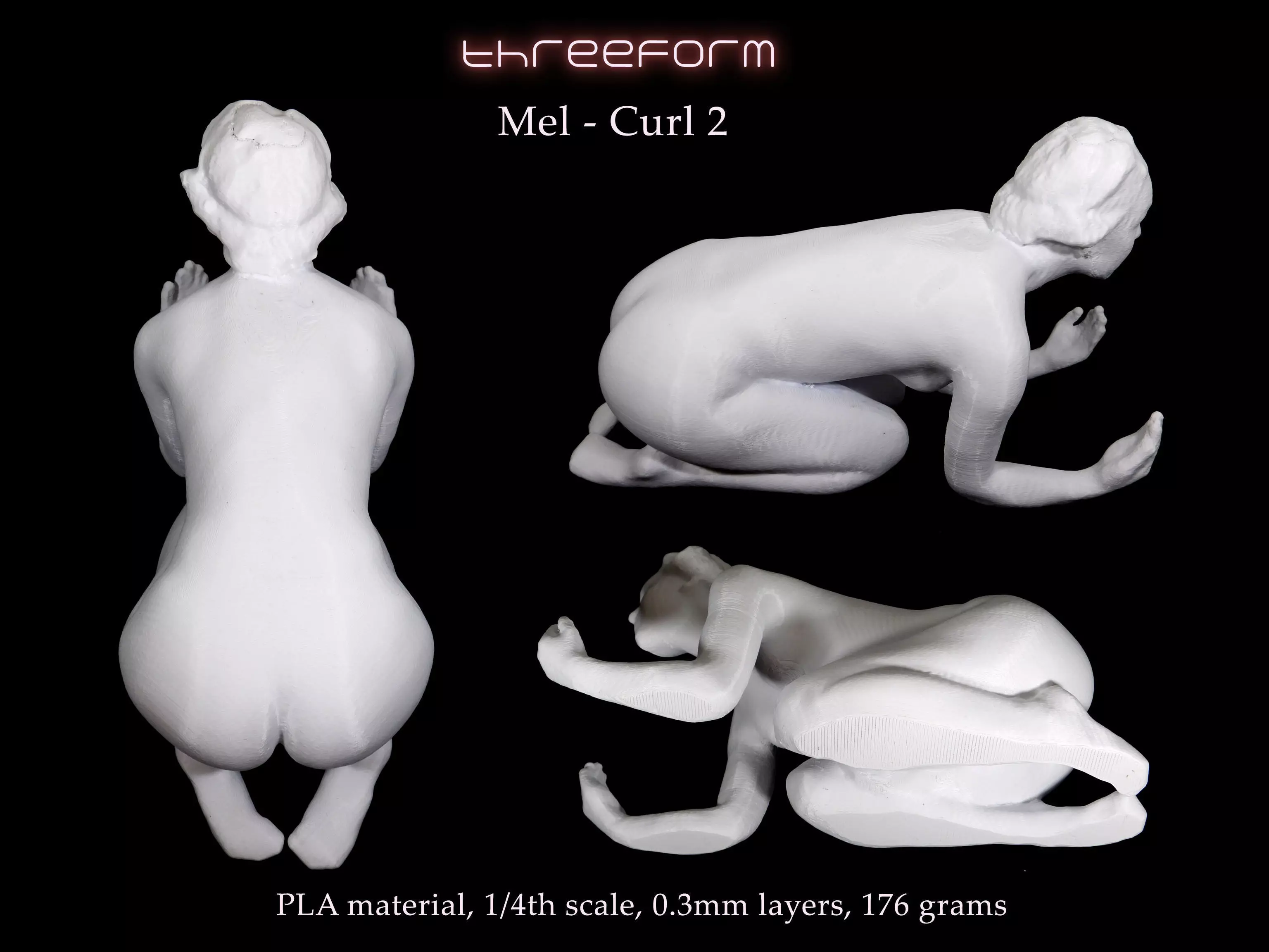 Mel -Curl2 pose 3D print model_0