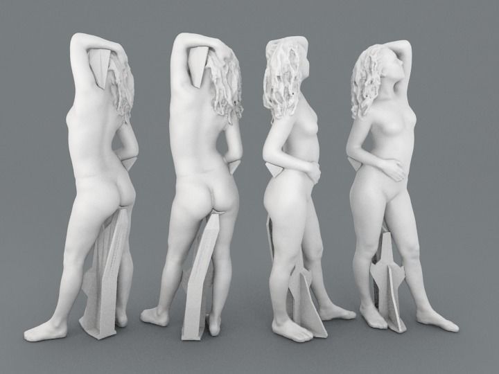 Mel - Statue1 pose 3D print model_1